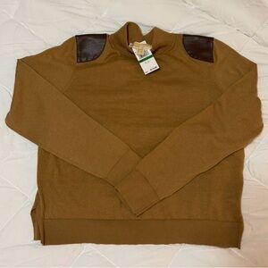 MICHAEL Michael Kors Brown Sweater with Leather Accents